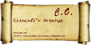 Czinczár Orsolya névjegykártya